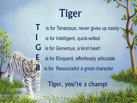 acrostic poem about tigers Doc