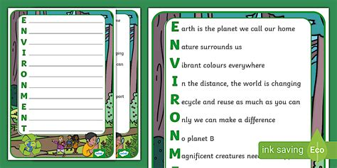 acrostic poem ecosystem using a sentence PDF