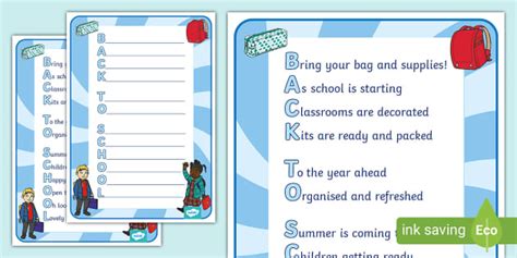 acrostic poems for school Reader