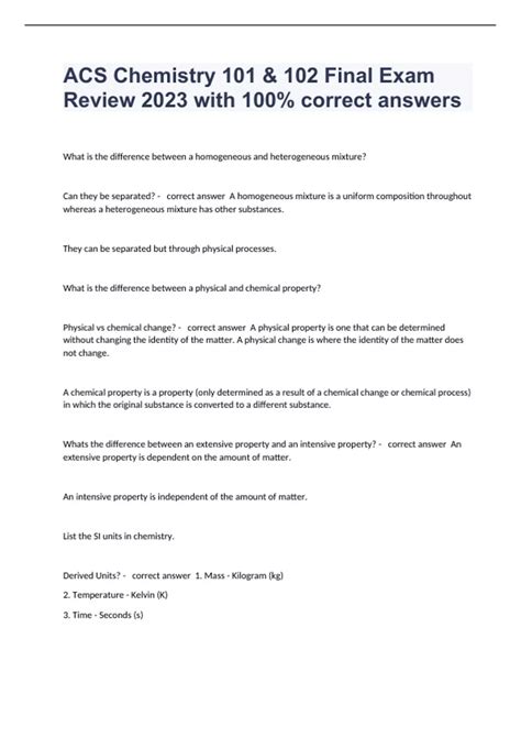 acs chemistry exam 2011 answers Reader