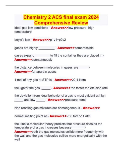 acs chemistry final exam