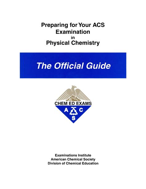 acs standardized physical chemistry exam study guide pdf Kindle Editon