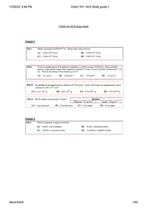 acs study guide 2013 Kindle Editon
