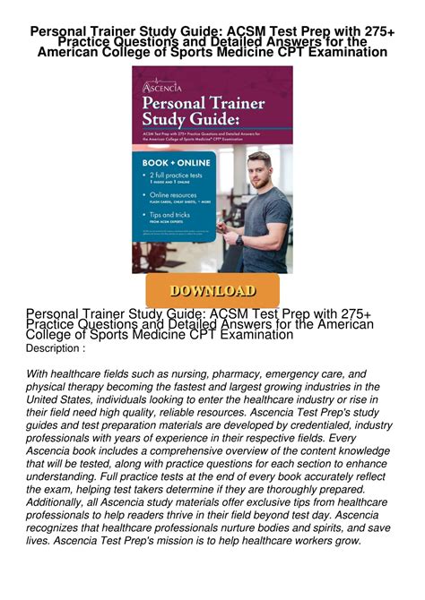 acsm personal training test study guide pdf Kindle Editon