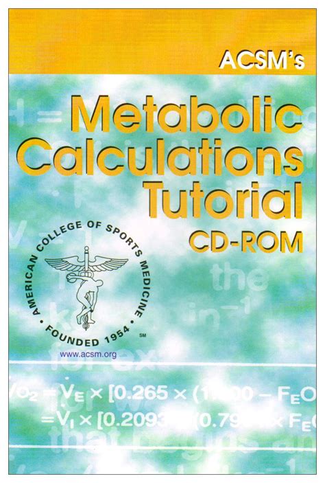 acsms metabolic calculations tutorial cd rom version 1 0a Epub