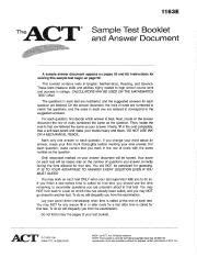 act 1163e answer key math Reader