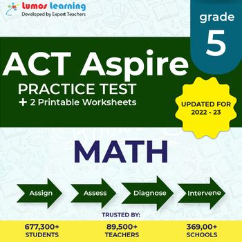 act aspire practice test for grade 5 PDF