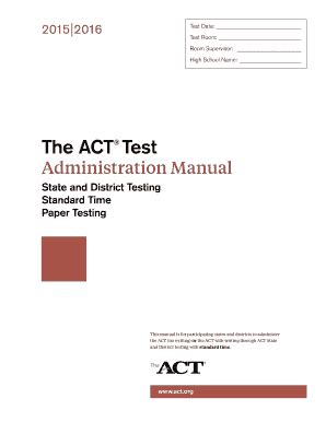 act test supervisor manual 2013 Doc