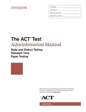 act test supervisor manual 2013 Epub