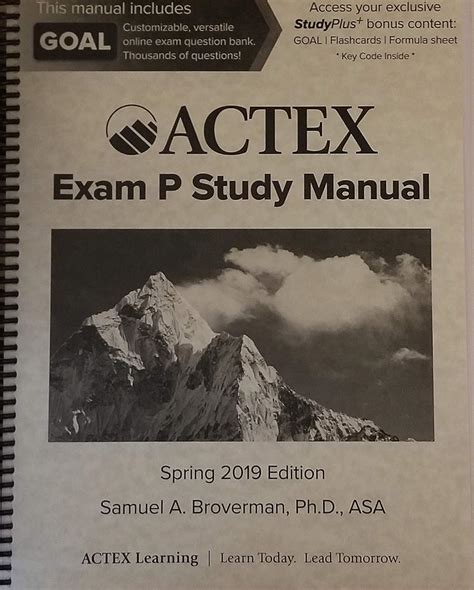 actex study manual exam p Epub