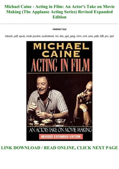 acting in film an actors take on movie making PDF