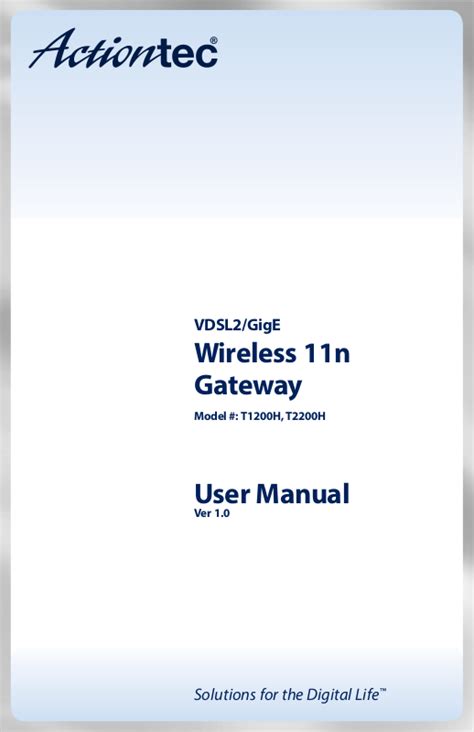 actiontec gt784wnv user manual Reader