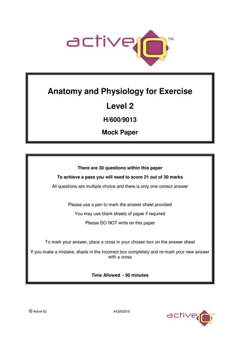 active iq l2 anatomy exam paper - Bing Ebook Epub