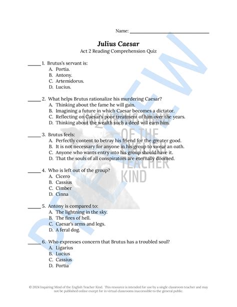 active julius caesar act 2 answer key Doc