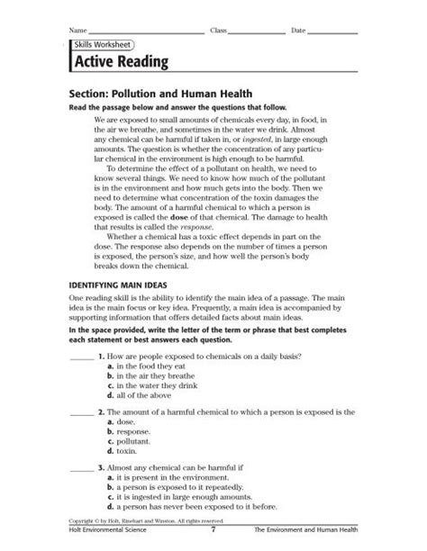 active pollution and human health answer key Doc