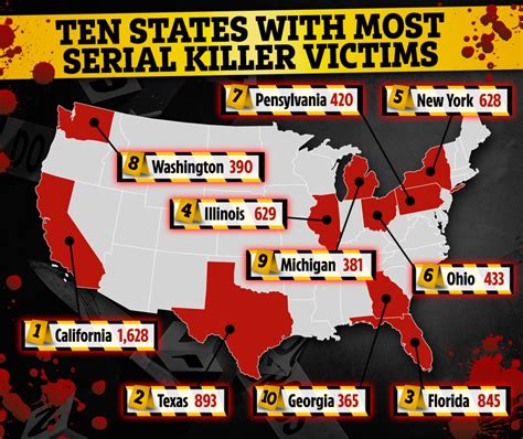 active serial killer map