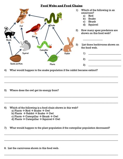 activity 6 food web worksheet answers Epub