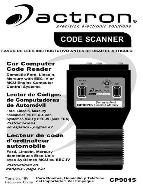 actron cp9015 ford code scanner manual Doc