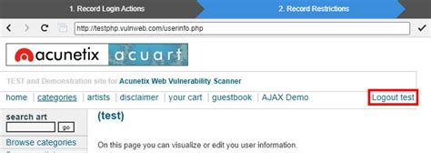 Acunetix Acuart Walkthrough