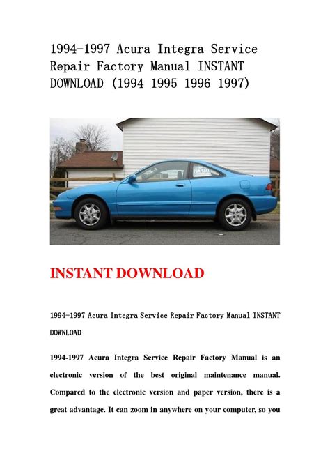 acura integra service repair manual 1994 1997 Doc