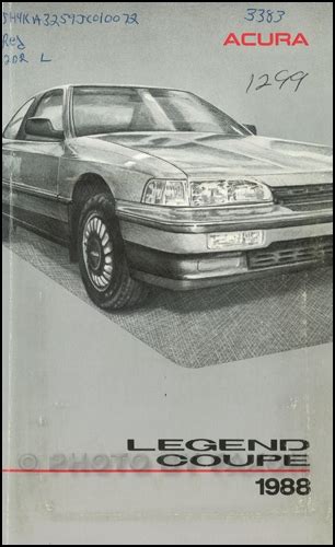 acura legend owners manual PDF