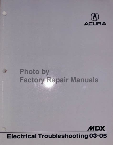 acura mdx electrical troubleshooting manual Epub