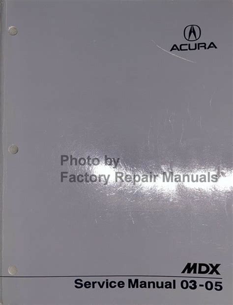 acura mdx factory service manual Kindle Editon