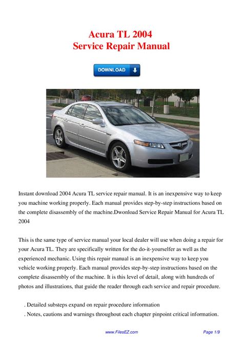 acura tl factory owners manual Epub
