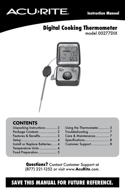acurite digital meat thermometer manual Reader