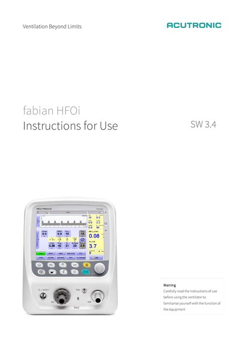 acutronic fabian ventilator user manual Doc
