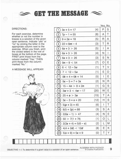 adams message worksheet answers