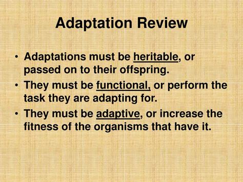 adaptation games