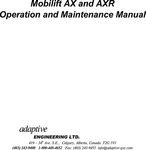 adaptive engineering user manual PDF