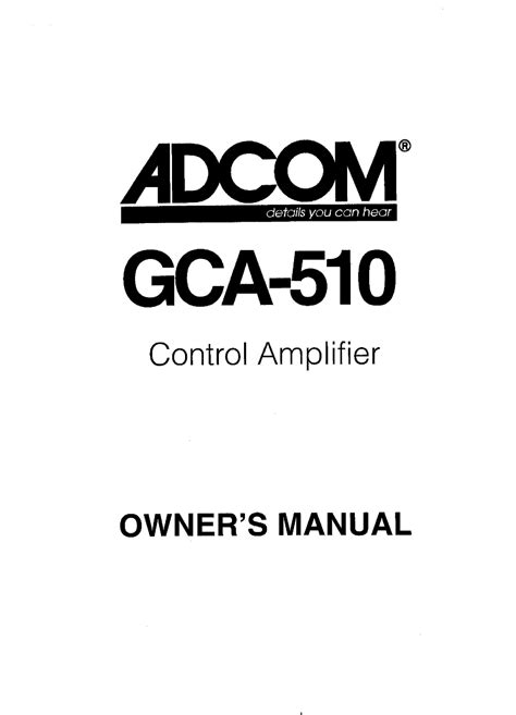 adcom x 10 user manual Doc