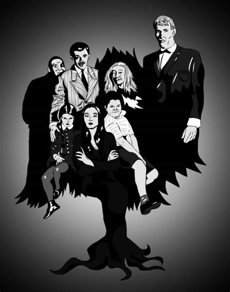 addams family black and white