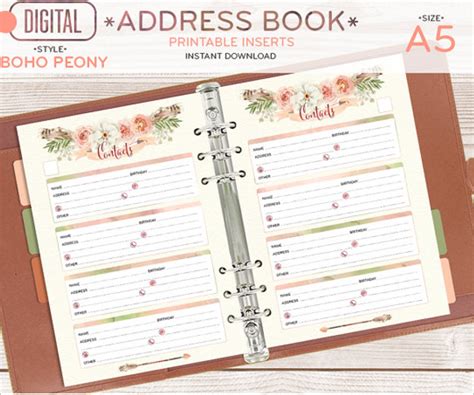 address book template mac Doc