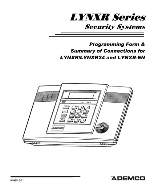 ademco lynxr programming manual Kindle Editon