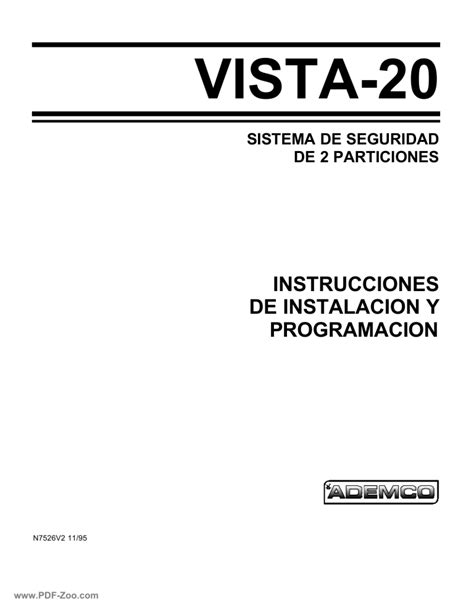 ademco vista 20 installation manual Reader