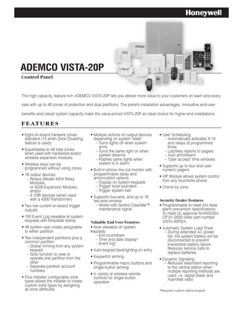 ademco vista 20p programming master code pdf Reader