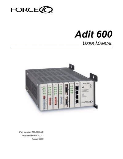 adit 600 user manual Doc