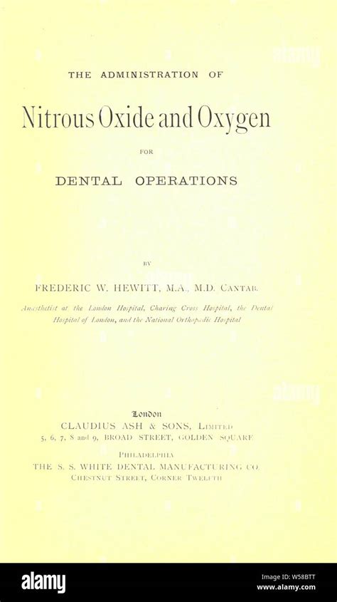 administration nitrous oxygen dental operations Doc