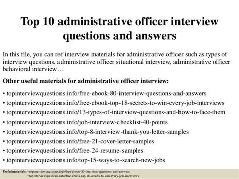 administrative officer interview questions and answers Doc