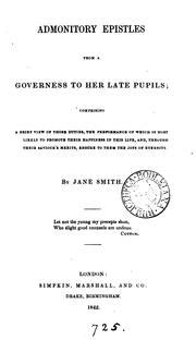 admonitory epistles governess late pupils Kindle Editon