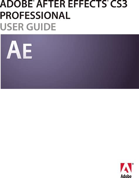 adobe after effects cs3 manual Epub