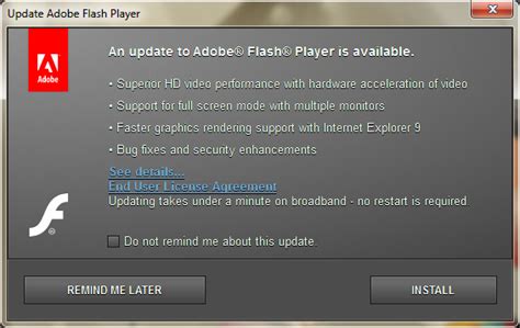 Adobe Flash Player Update Catalog
