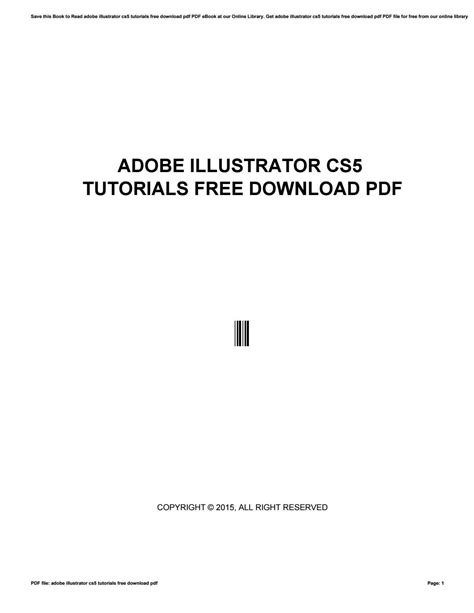 adobe illustrator cs5 tutorials pdf free download PDF