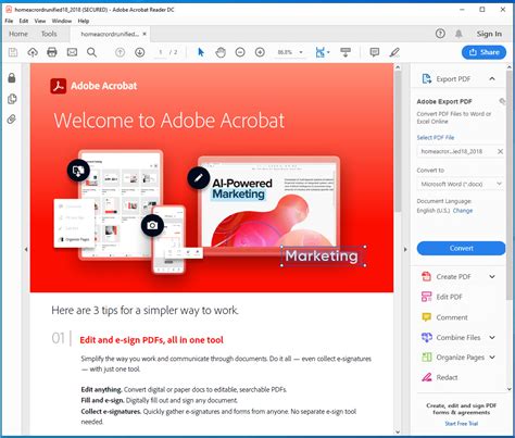 adobe reader english PDF
