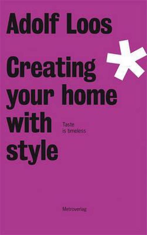 adolf loos creating your home with style Epub