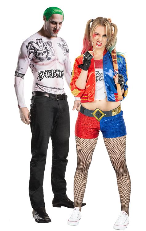 adult Harley Quinn and Joker costumes