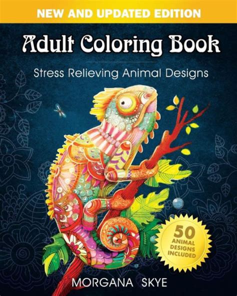 adult coloring book stress relieving animal designs Reader